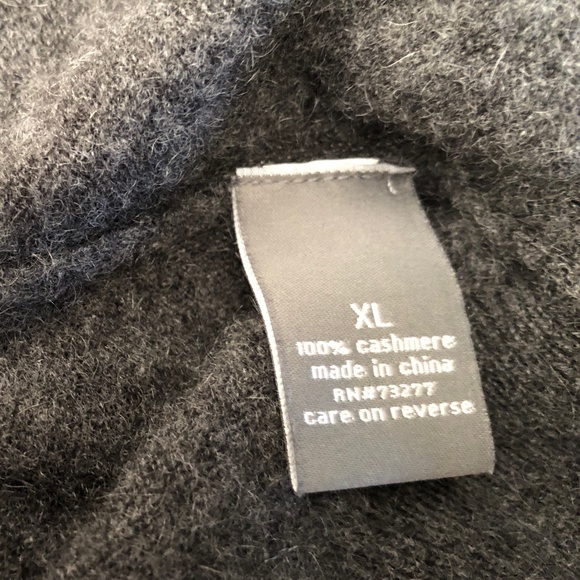 Mens Cashmere Argyle Sweater Gray Green  XL Apt 9 - Picture 2 of 9